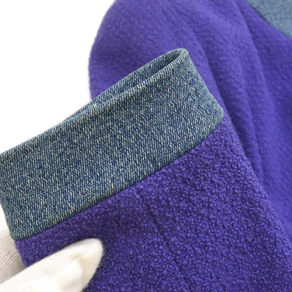 Chanel 1991 Setup Suit Denim Jacket Skirt Purple Blue #42