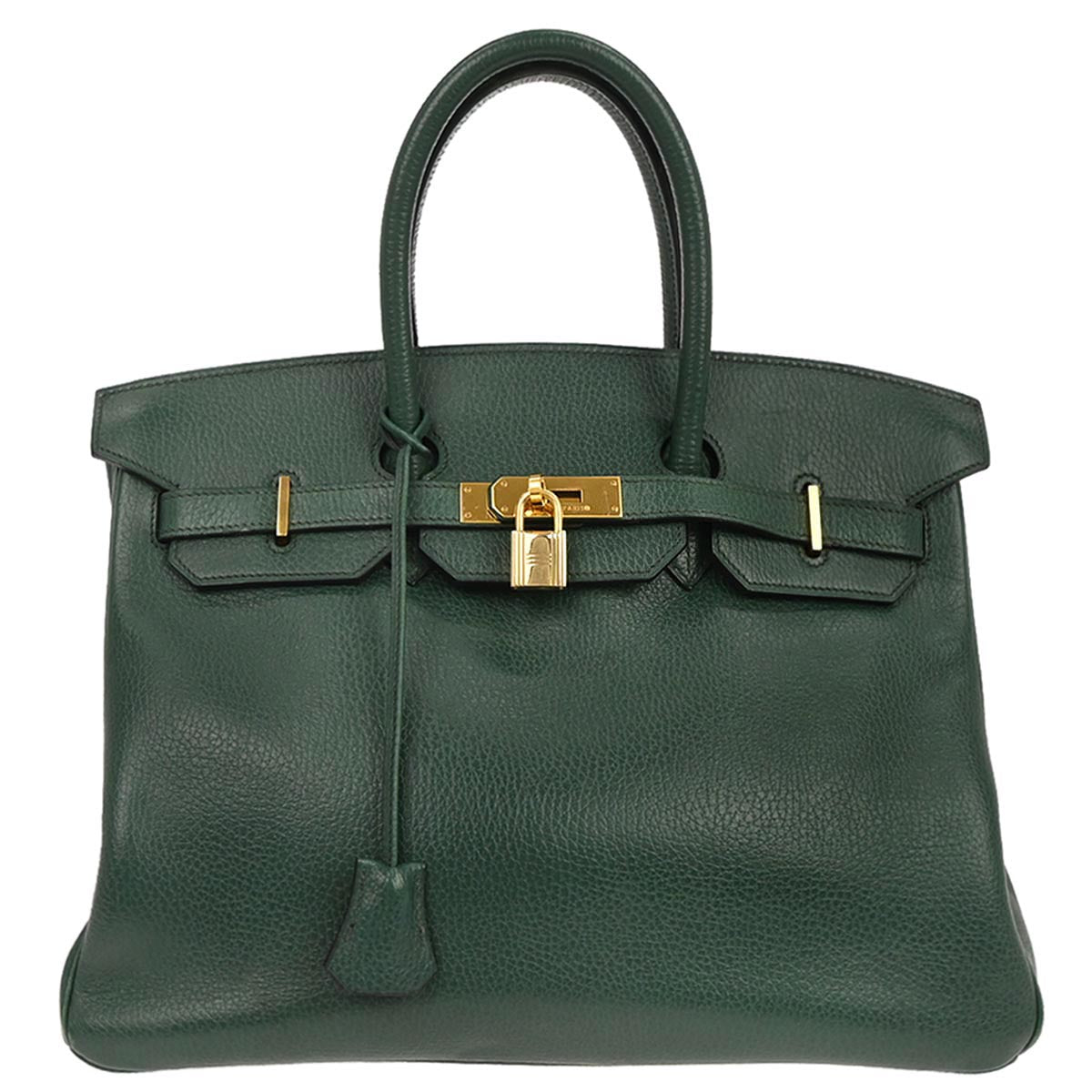 Hermes Vert Fonce Ardennes Birkin 35 Handbag