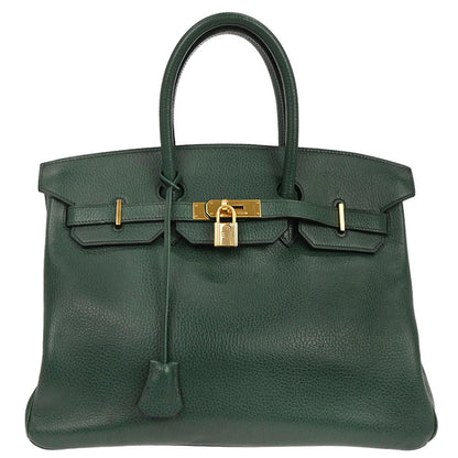 Hermes Vert Fonce Ardennes Birkin 35 Handbag