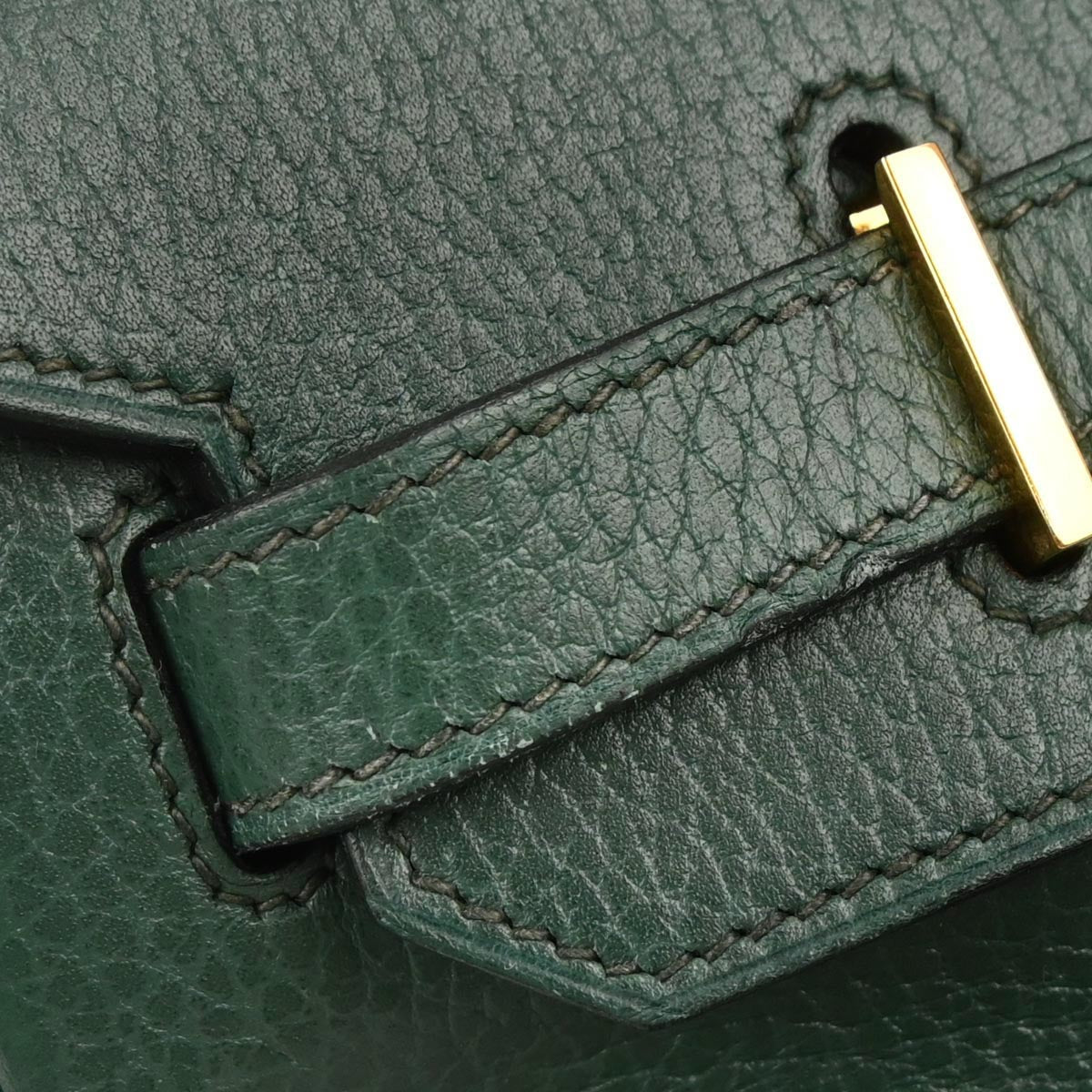 Hermes Vert Fonce Ardennes Birkin 35 Handbag