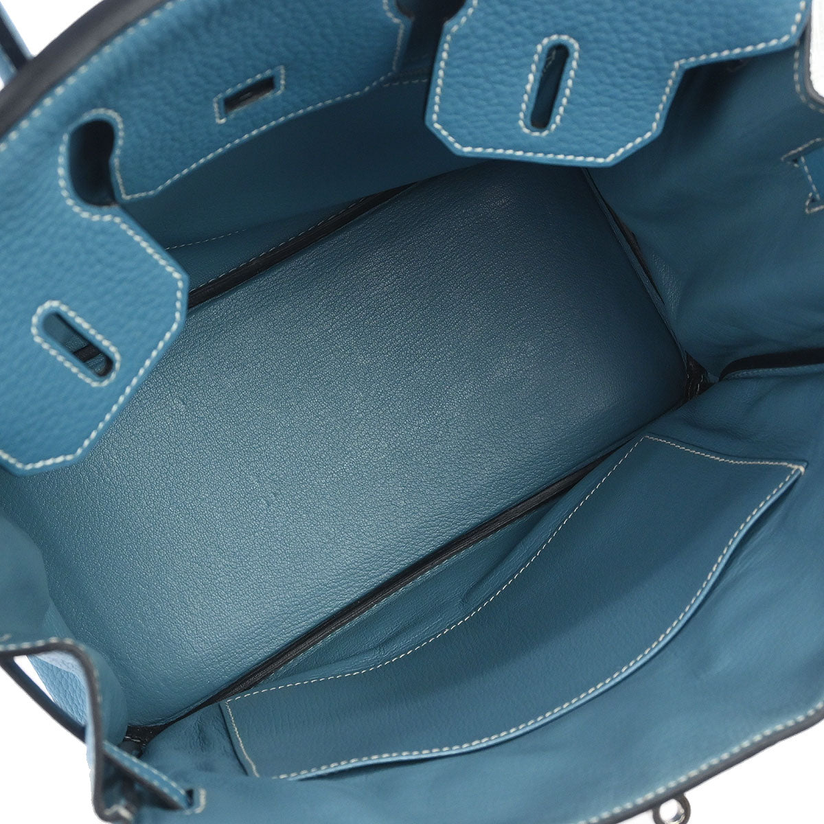 Hermes Blue Jean Taurillon Clemence Birkin 30 Handbag