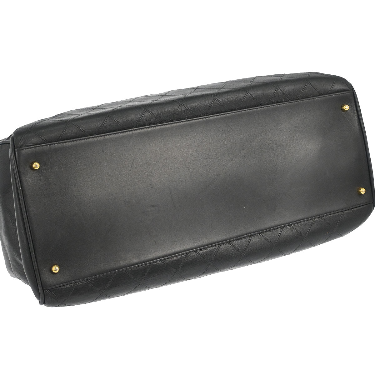 Chanel 1991-1994 Black Lambskin Bicolore Supermodel Shoulder Bag