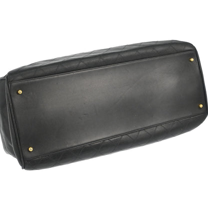 Chanel 1991-1994 Black Lambskin Bicolore Supermodel Shoulder Bag