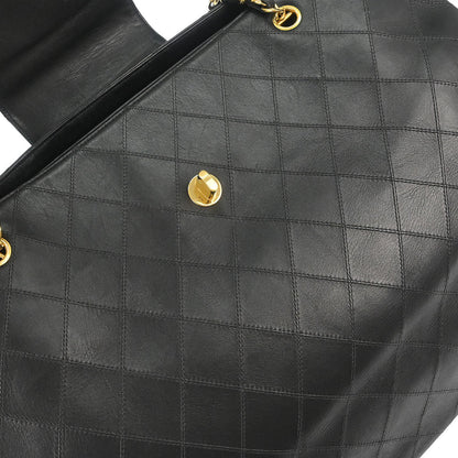Chanel 1991-1994 Black Lambskin Bicolore Supermodel Shoulder Bag