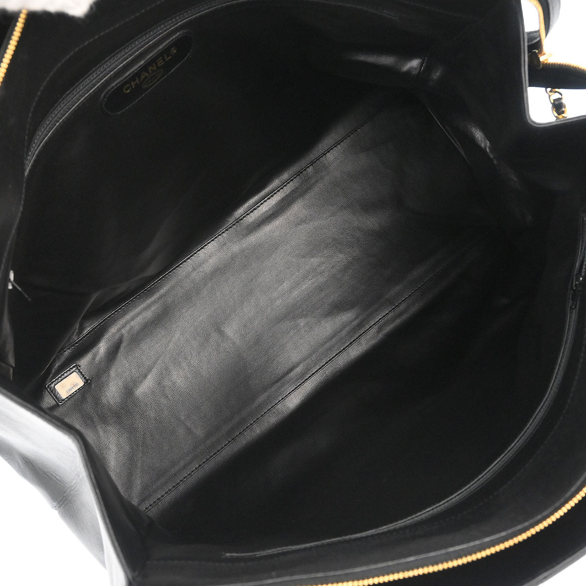 Chanel 1991-1994 Black Lambskin Bicolore Supermodel Shoulder Bag