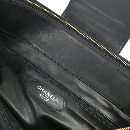 Chanel 1991-1994 Black Lambskin Bicolore Supermodel Shoulder Bag