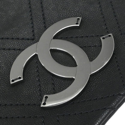 Chanel 2005-2006 Black Calfskin Accordion Flap Bag