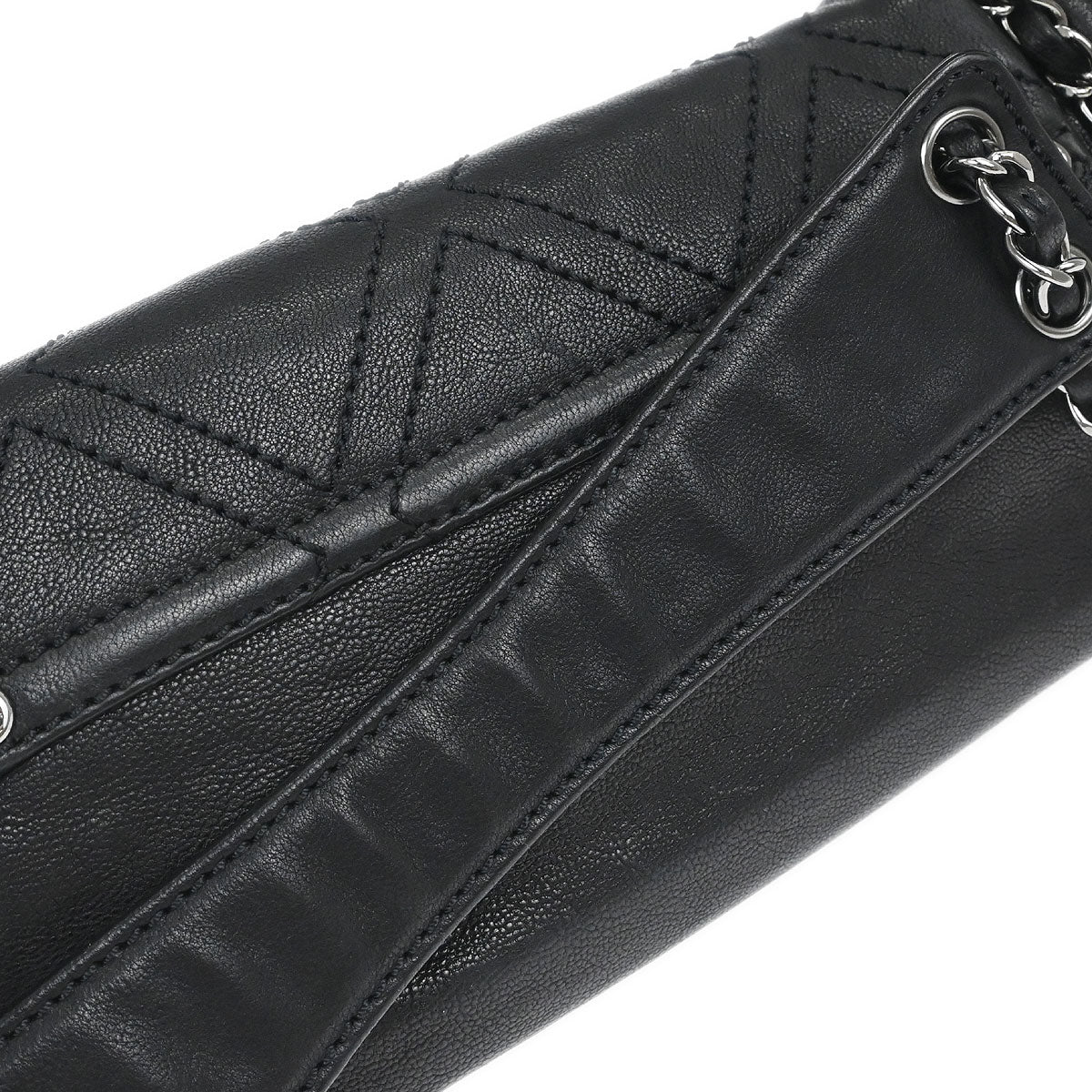 Chanel 2005-2006 Black Calfskin Accordion Flap Bag