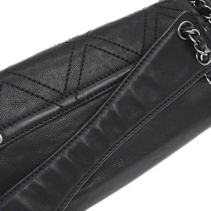 Chanel 2005-2006 Black Calfskin Accordion Flap Bag