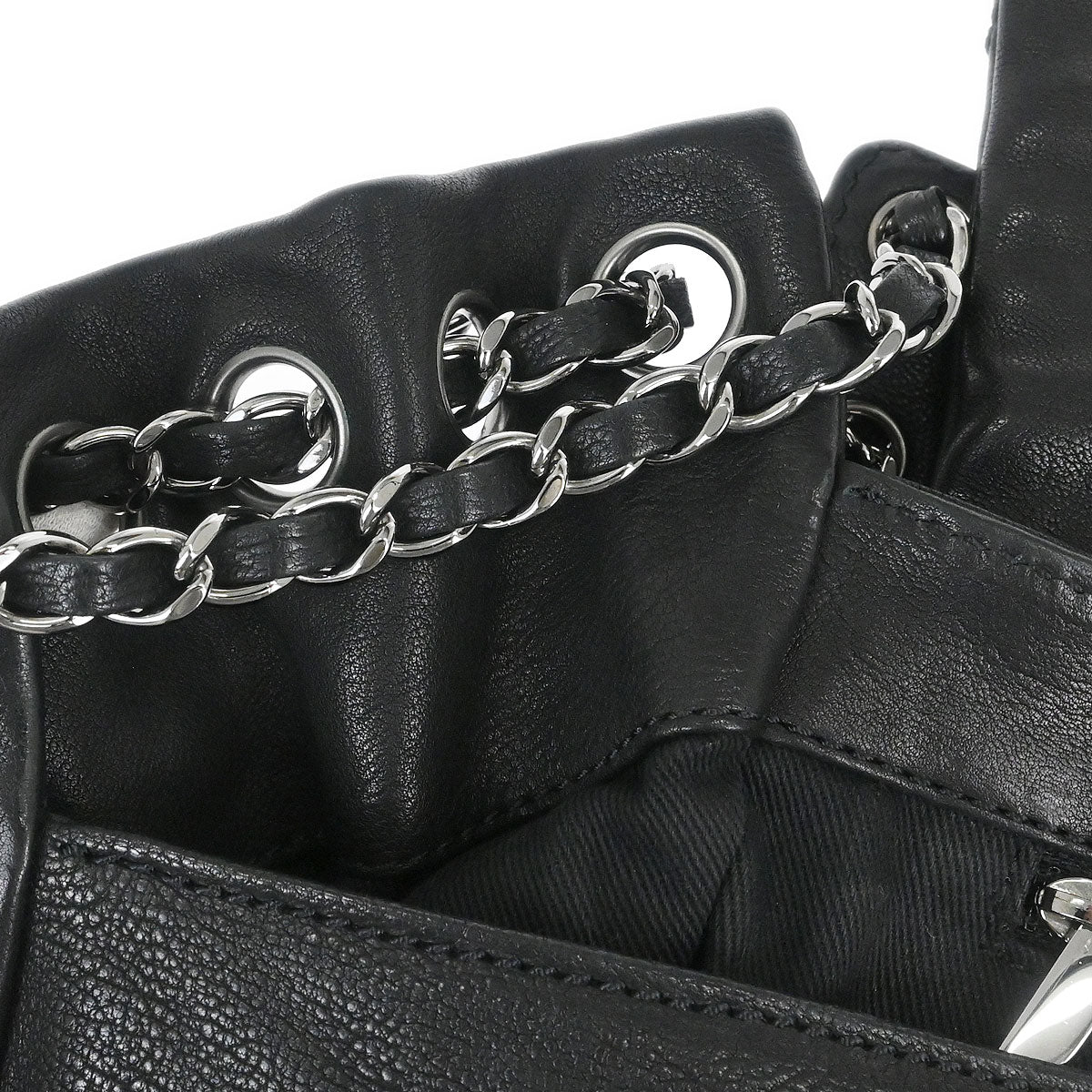 Chanel 2005-2006 Black Calfskin Accordion Flap Bag