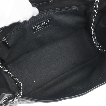 Chanel 2005-2006 Black Calfskin Accordion Flap Bag