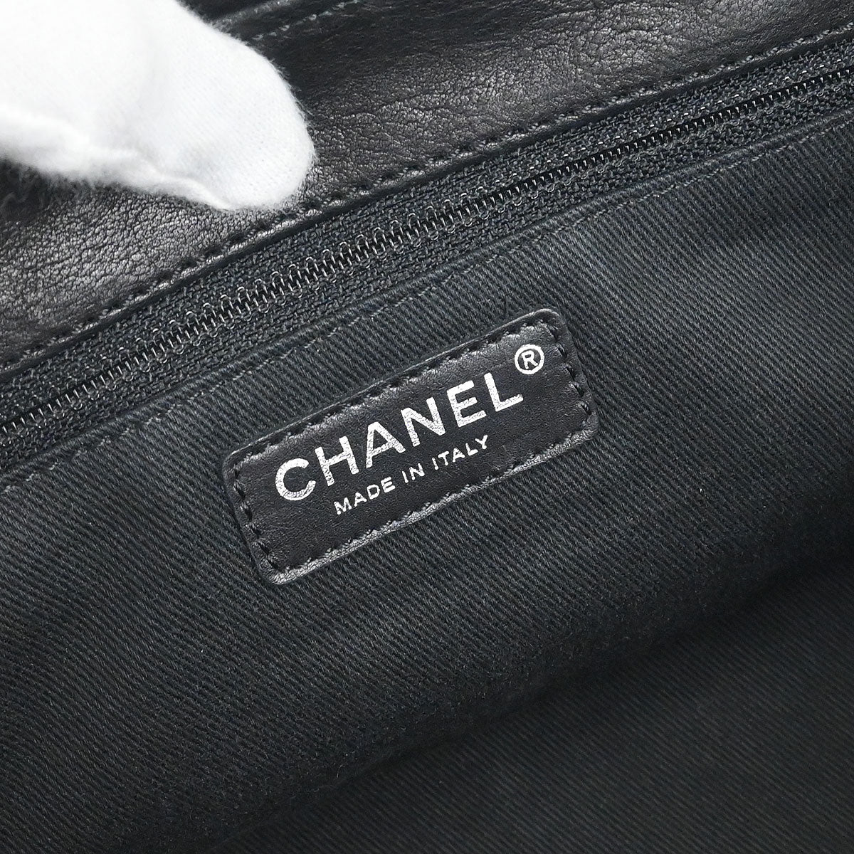 Chanel 2005-2006 Black Calfskin Accordion Flap Bag