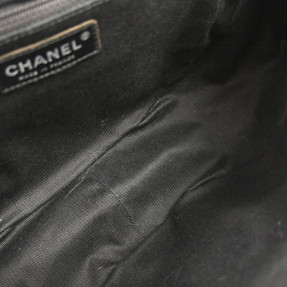 Chanel 2010-2011 Metallic Gold Caviar Skin Half Moon Flap Shoulder Bag