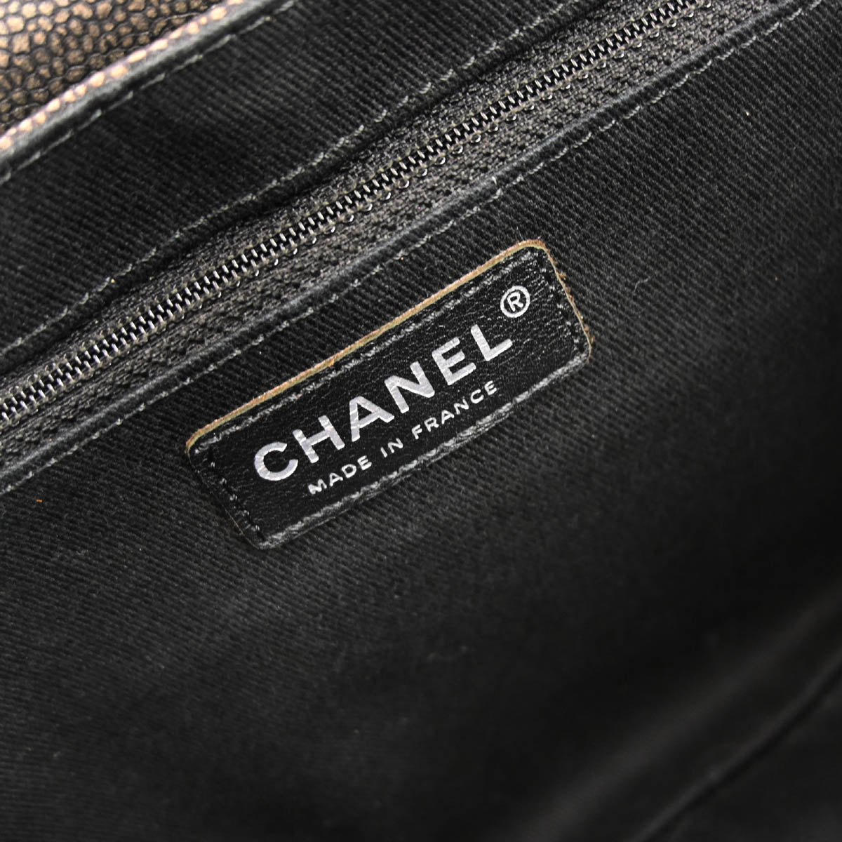 Chanel 2010-2011 Metallic Gold Caviar Skin Half Moon Flap Shoulder Bag