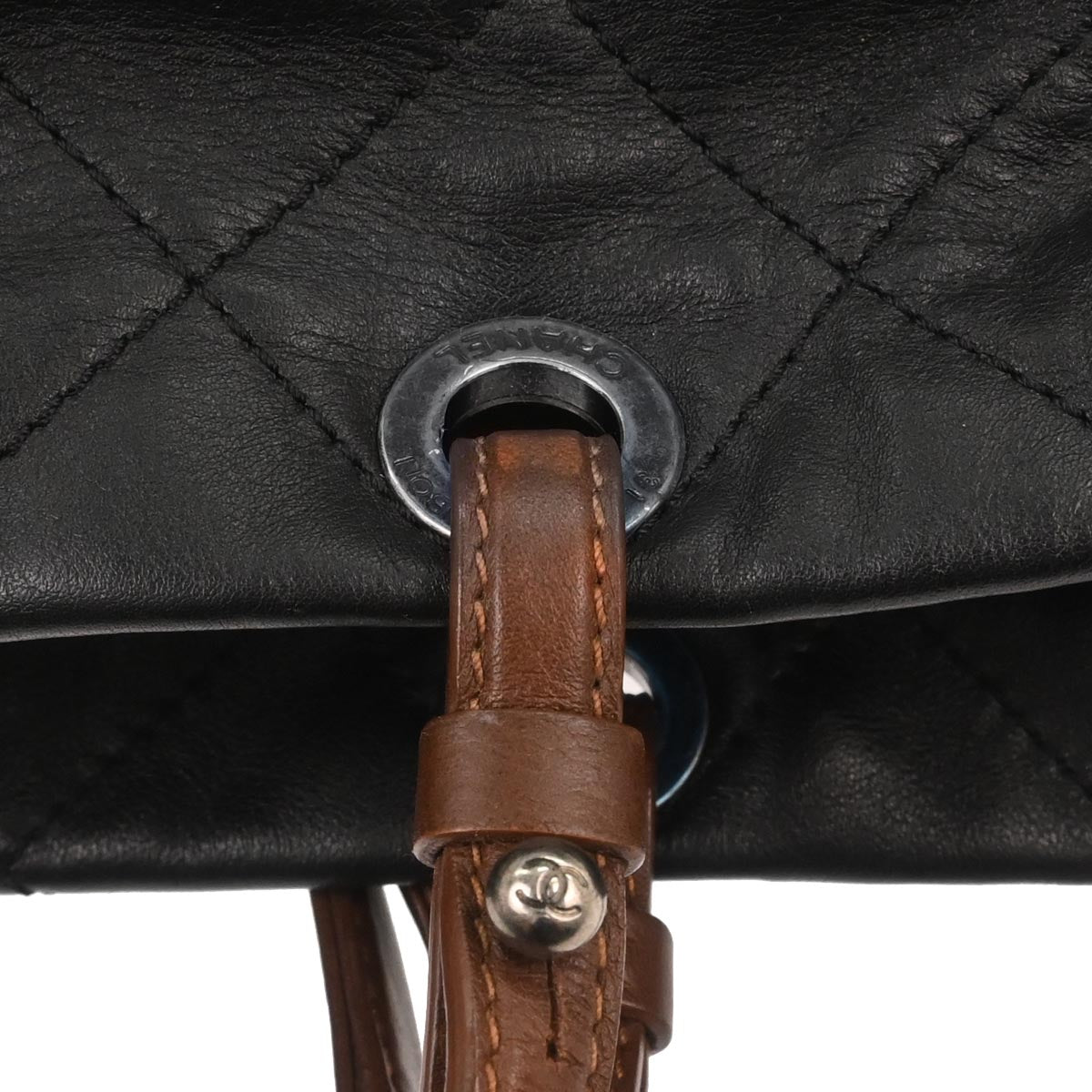 Chanel Black Lambskin Country Chic Tote Shoulder Handbag