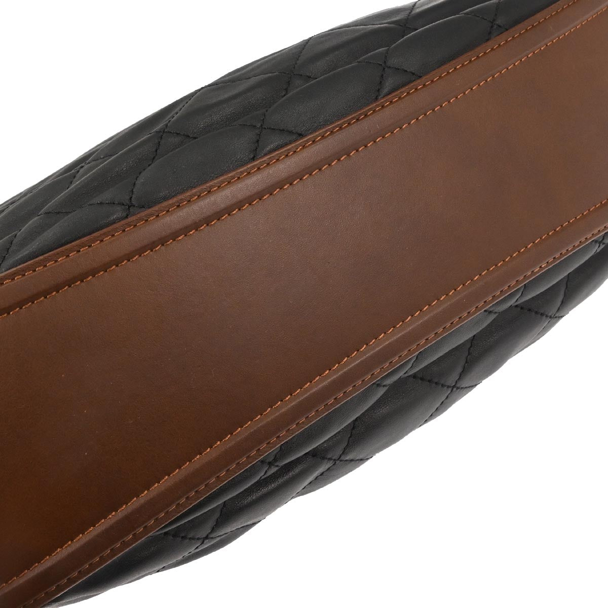 Chanel Black Lambskin Country Chic Tote Shoulder Handbag