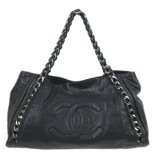 Chanel 2005-2006 Black Calfskin Luxury Line Tote Bag