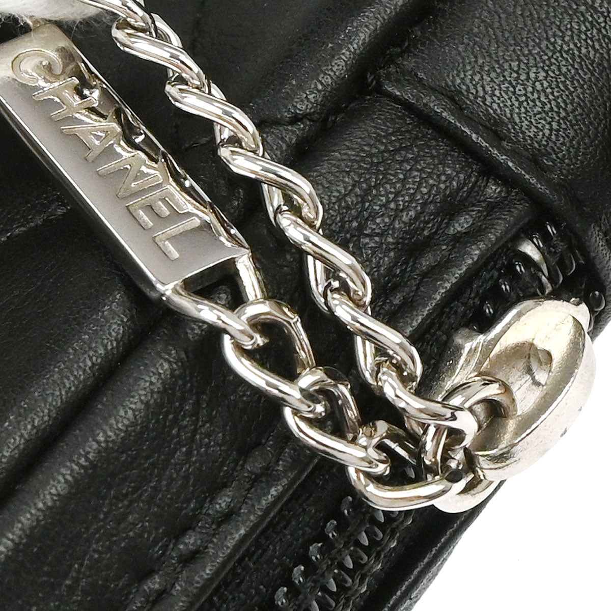 Chanel 2003-2004 Black Calfskin Cambon Ligne Shoulder Bag