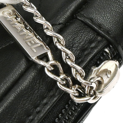 Chanel 2003-2004 Black Calfskin Cambon Ligne Shoulder Bag