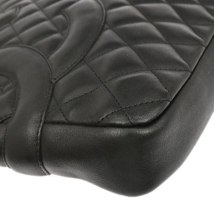 Chanel 2003-2004 Black Calfskin Cambon Ligne Shoulder Bag