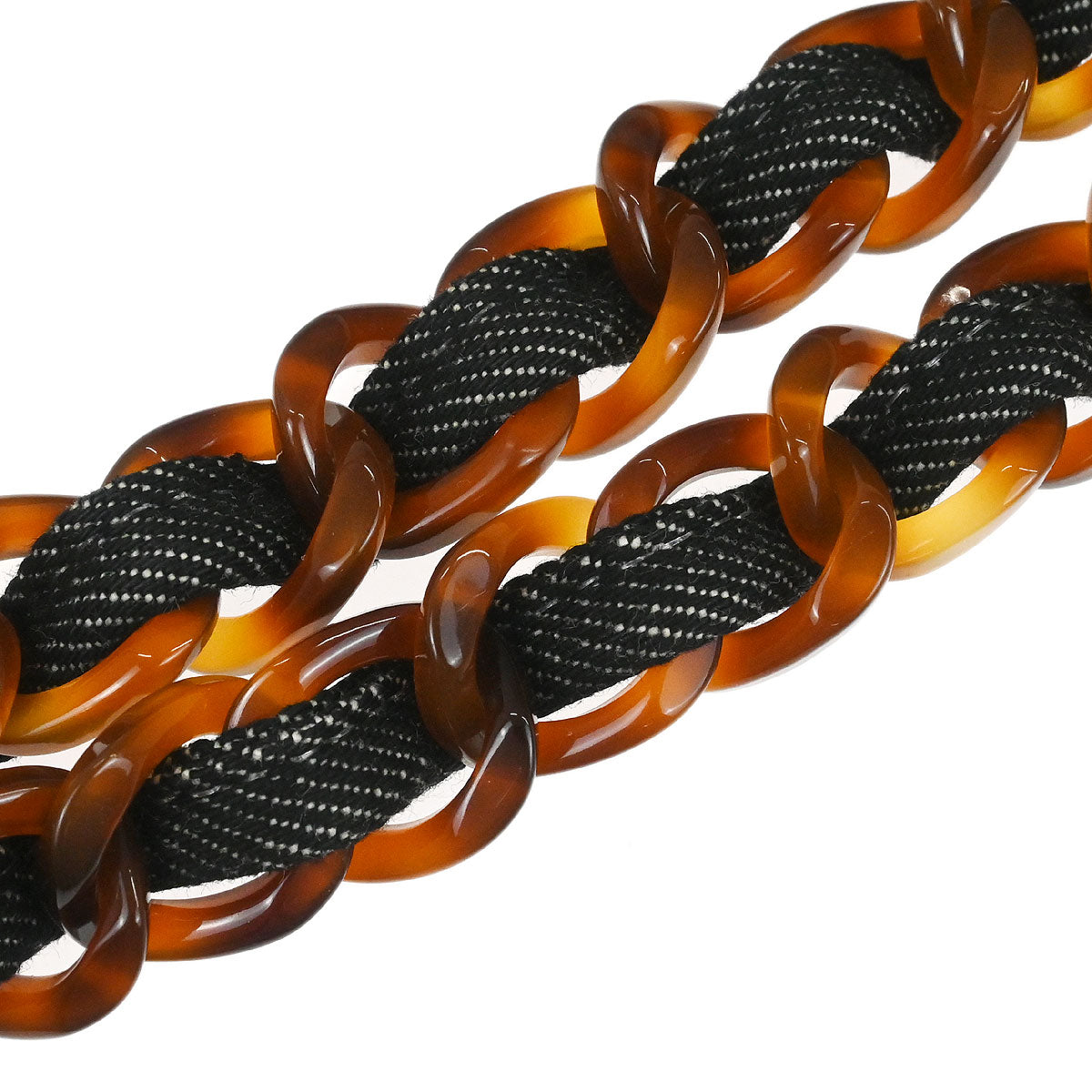 Chanel 1997-1999 Black Denim Chain Tote Handbag