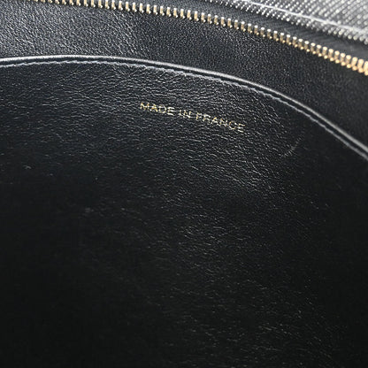 Chanel 1997-1999 Black Denim Chain Tote Handbag