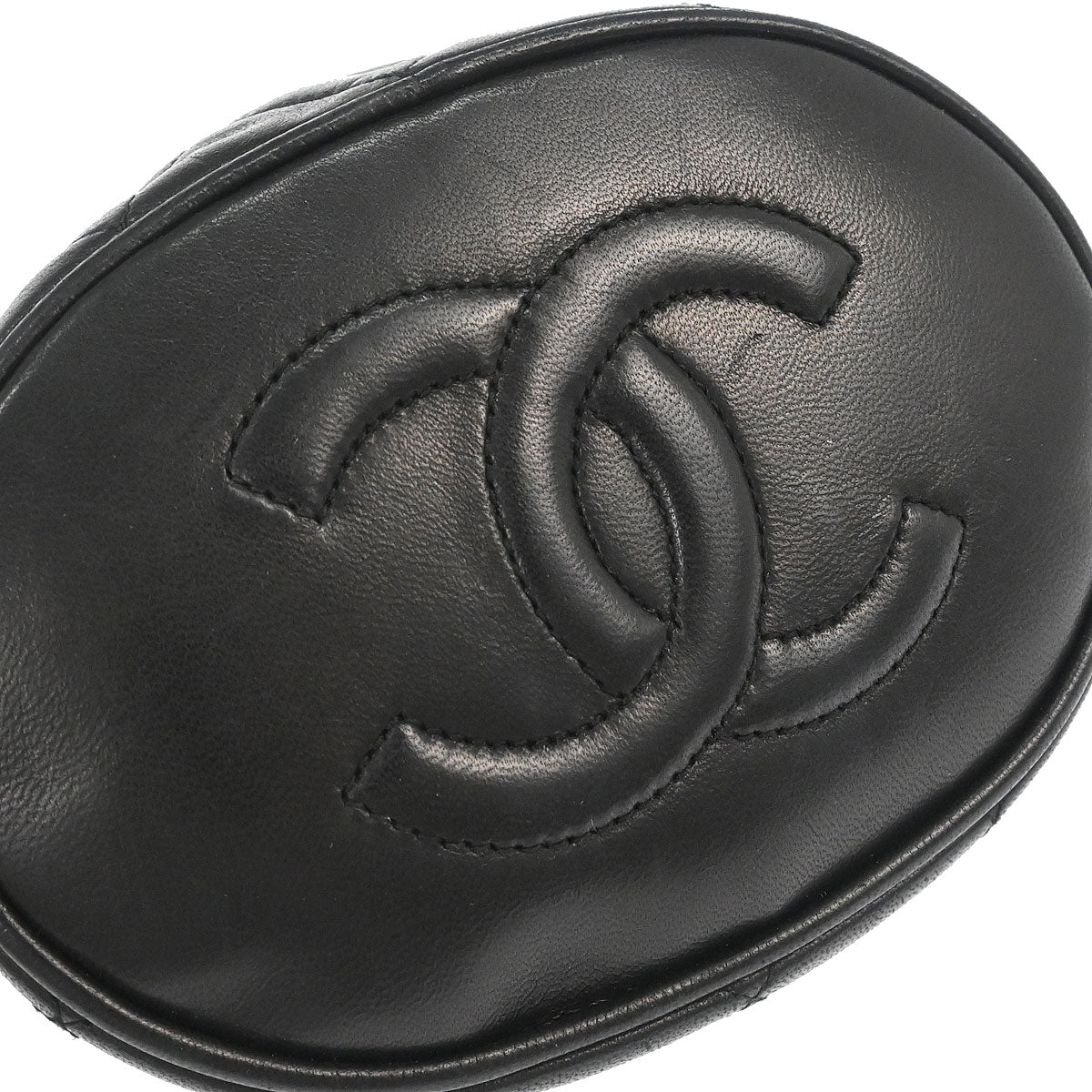 Chanel 1989-1991 Black Lambskin Bucket Tassel Drawstring Shoulder Bag