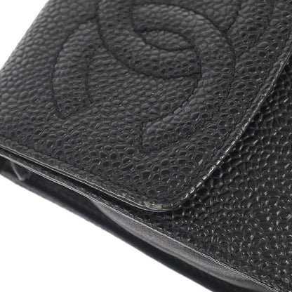 Chanel Black Caviar Skin Chain Shoulder Bag Pochette Phone Case