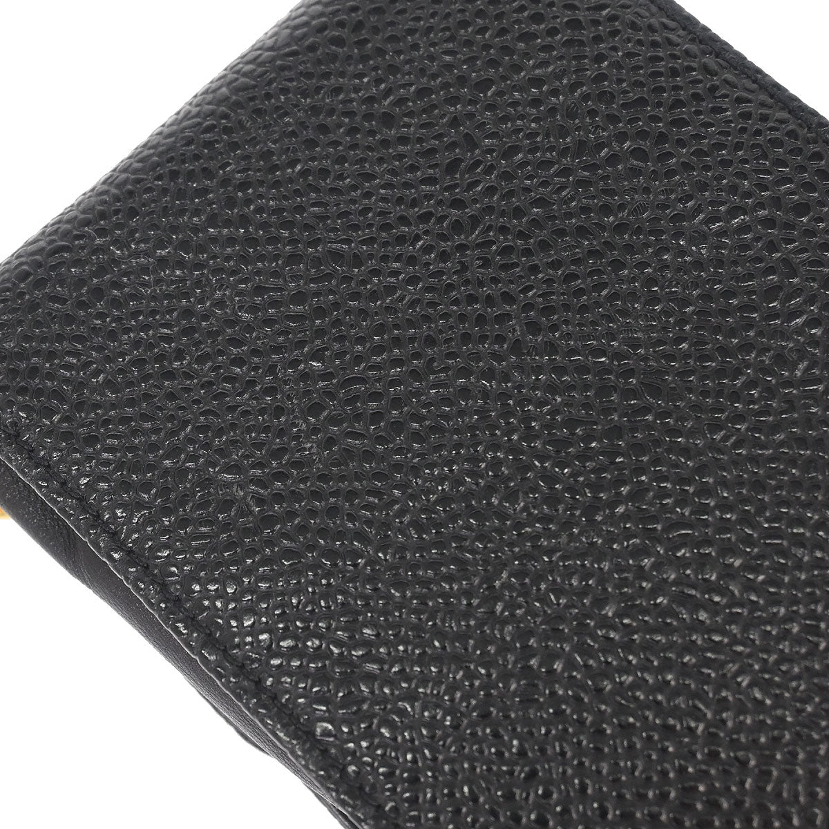 Chanel Black Caviar Skin Chain Shoulder Bag Pochette Phone Case