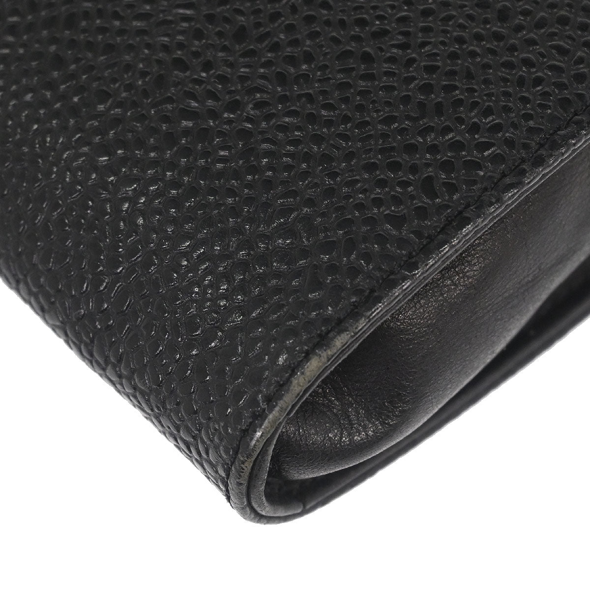 Chanel Black Caviar Skin Chain Shoulder Bag Pochette Phone Case