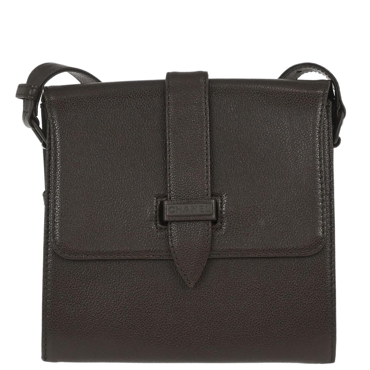Chanel 1997-1999 Brown Calfskin Shoulder Bag