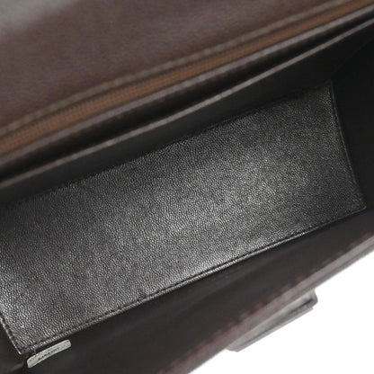 Chanel 1997-1999 Brown Calfskin Shoulder Bag