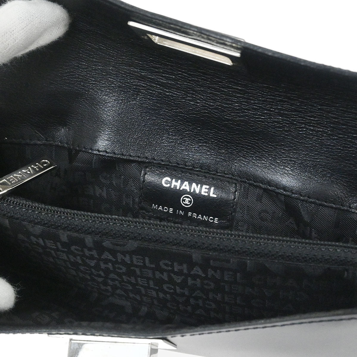 Chanel Black Calfskin Mademoiselle Lock Belt Waist Bum Bag #80/32