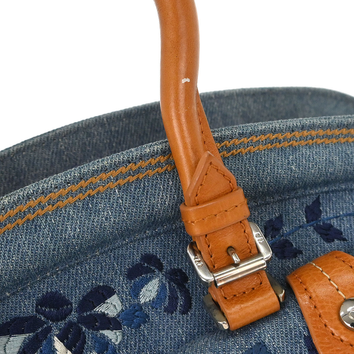 Christian Dior Blue Denim Detective Handbag