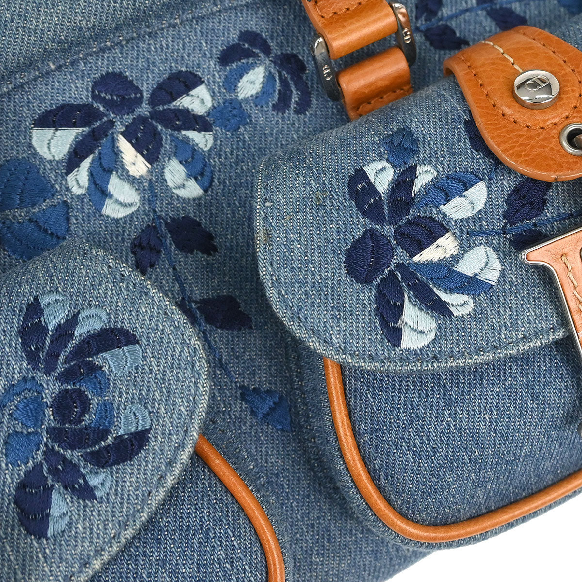 Christian Dior Blue Denim Detective Handbag