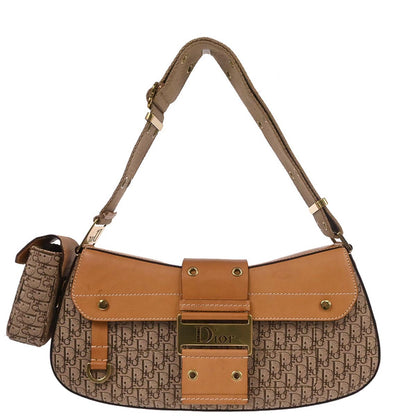 Christian Dior Brown Trotter Street Chic Columbus Shoulder Bag