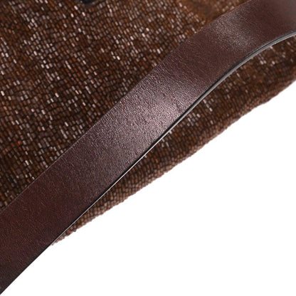 Fendi Brown Beads Mamma Baguette Handbag