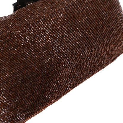 Fendi Brown Beads Mamma Baguette Handbag