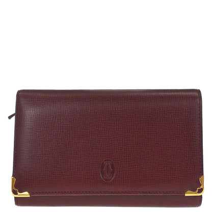 Cartier Must de Cartier Wallet Leather Bordeaux