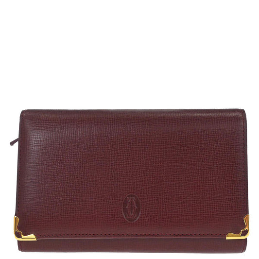 Cartier Must de Cartier Wallet Leather Bordeaux