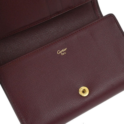 Cartier Must de Cartier Wallet Leather Bordeaux