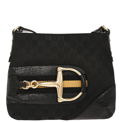 Gucci Black Canvas GG Shoulder Bag
