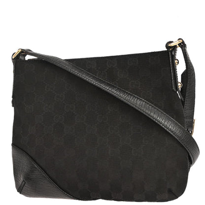 Gucci Black Canvas GG Shoulder Bag