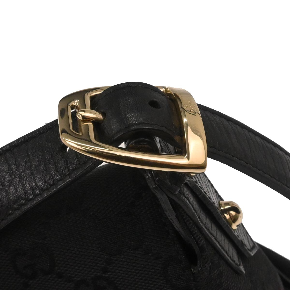 Gucci Black GG Horsebit Handbag