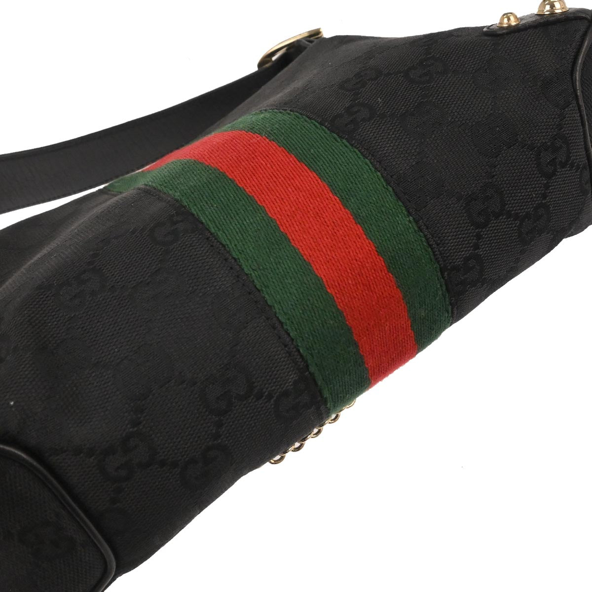 Gucci Black GG Horsebit Handbag