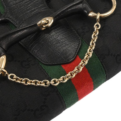 Gucci Black GG Horsebit Handbag