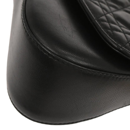 Christian Dior Black Lambskin Cannage Evening Baguette Handbag