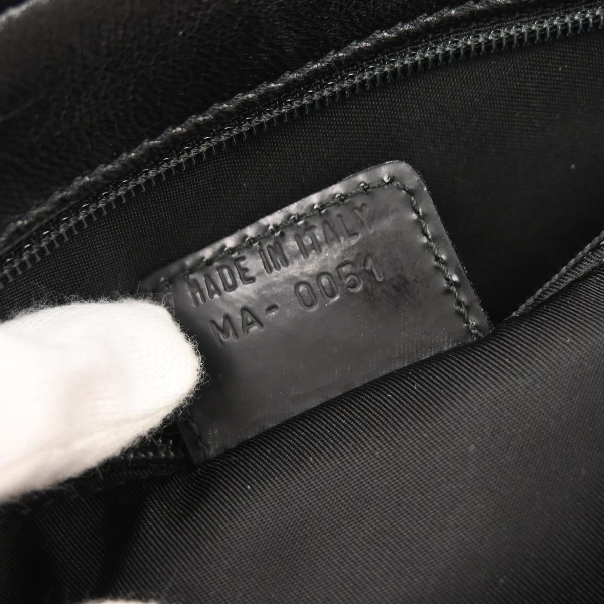 Christian Dior Black Lambskin Cannage Evening Baguette Handbag