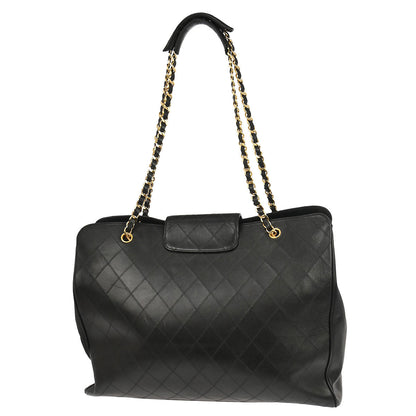 Chanel 1991-1994 Black Lambskin Bicolore Supermodel Shoulder Bag
