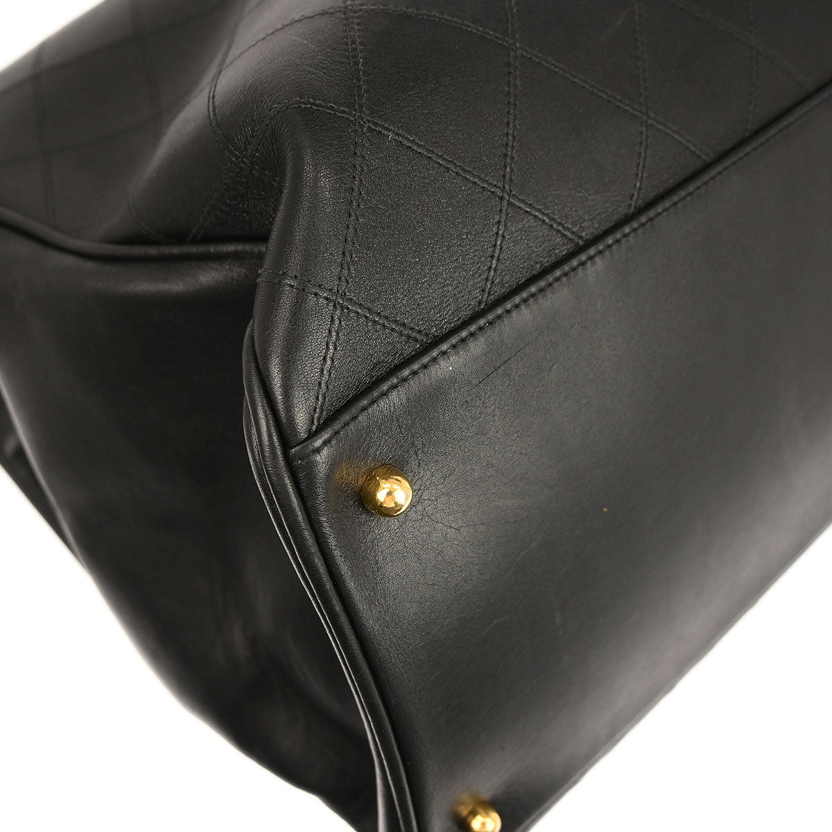 Chanel 1991-1994 Black Lambskin Bicolore Supermodel Shoulder Bag